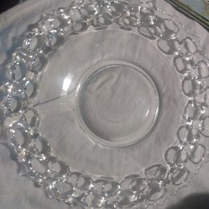 Pretty clear glass plate